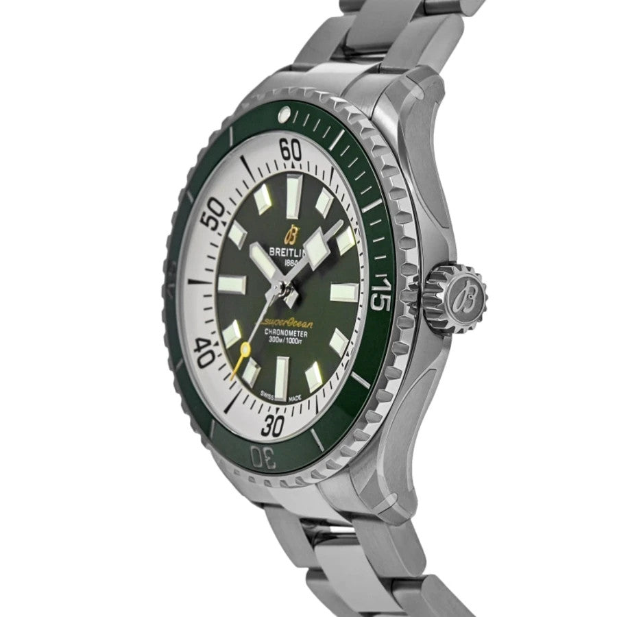 New Breitling Superocean Automatic 44 Green Dial Men's Watch A17376A31L1A1
