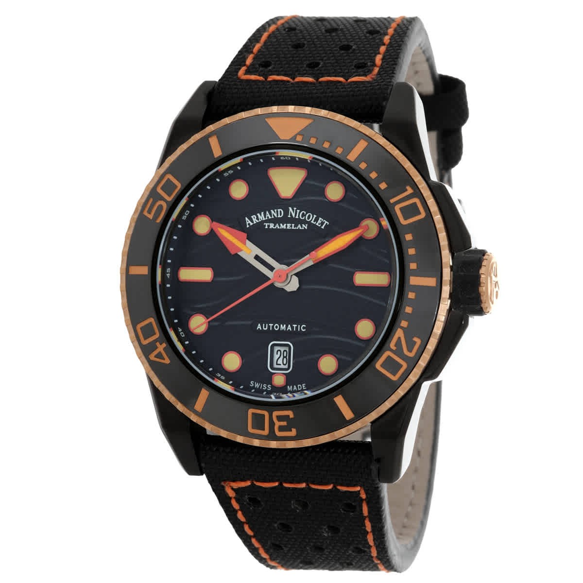 Armand Nicolet JSH Automatic Black Dial Men's Watch A480PQS-NO-P0668NO8