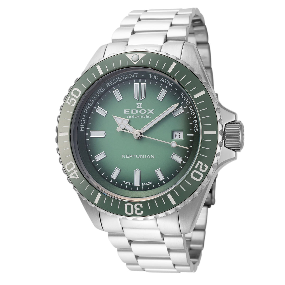 Edox Men 80120-3VM-VDN1 Neptunian 44mm Automatic Watch