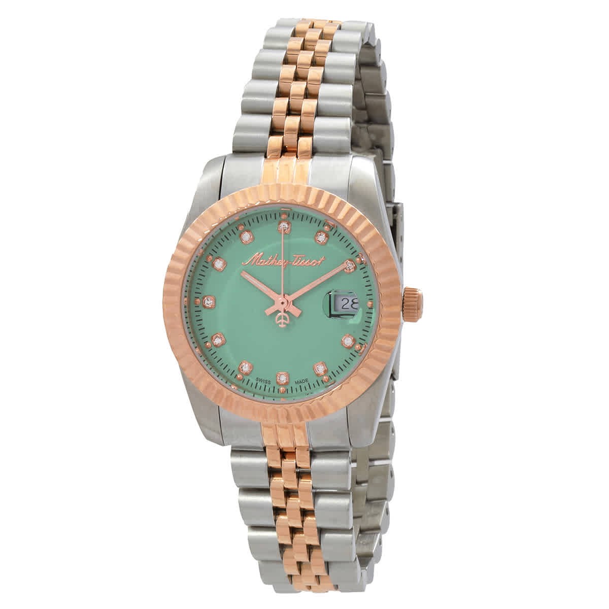 Mathey-Tissot Mathy III Quartz Green Dial Ladies Watch D810RV