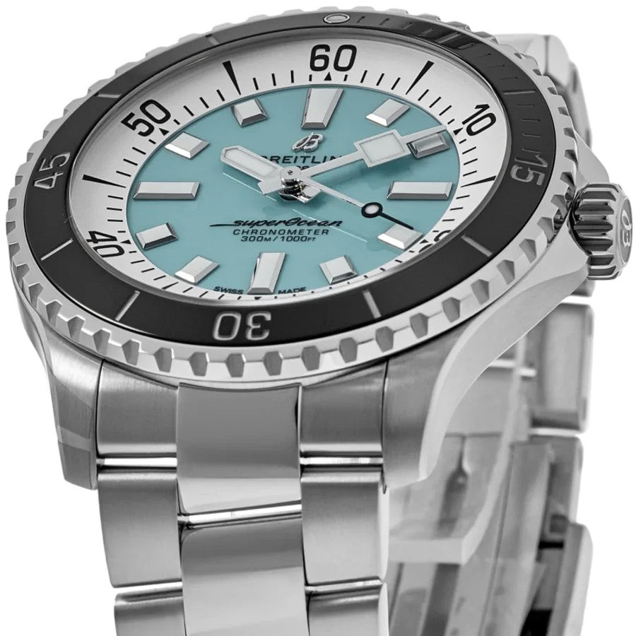 Breitling Superocean Automatic 44 Turquoise Dial Men's Watch A17376211L2A1