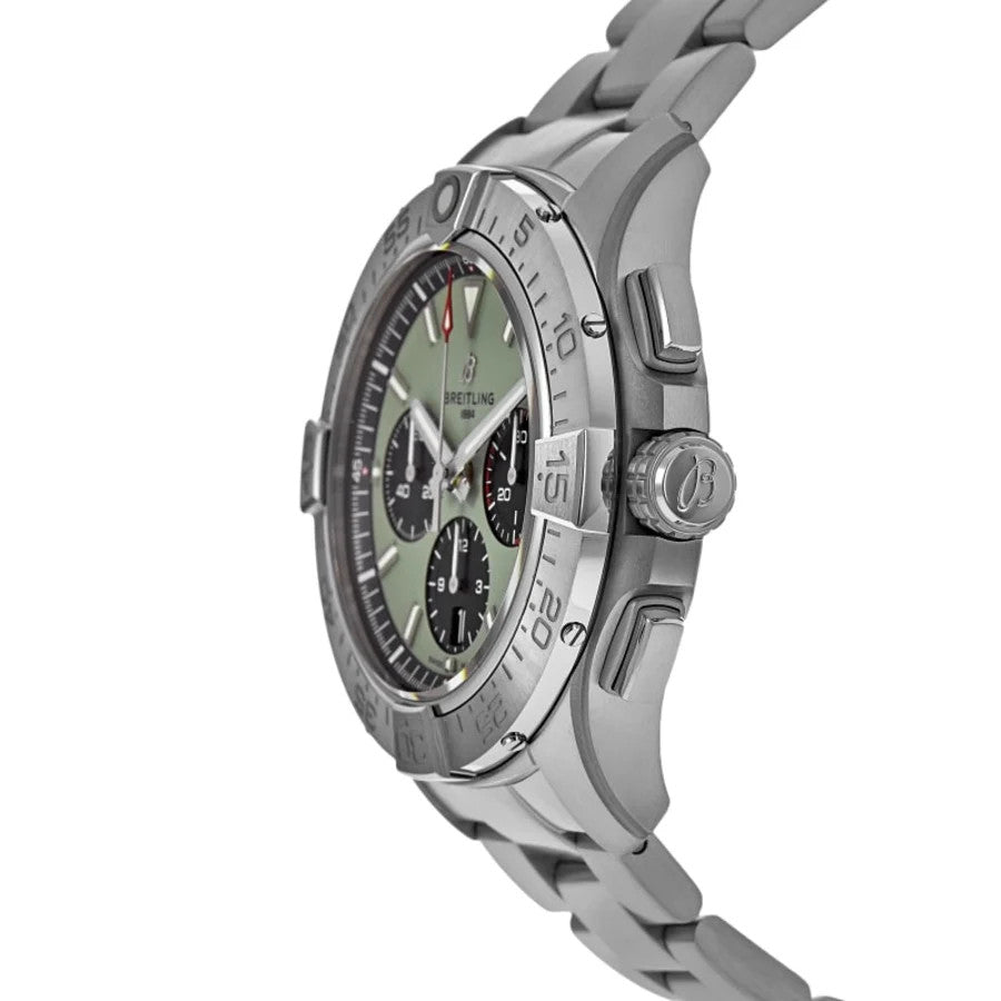 Breitling Avenger B01 Chronograph 44 Green Dial Men's Watch AB0147101L1A1