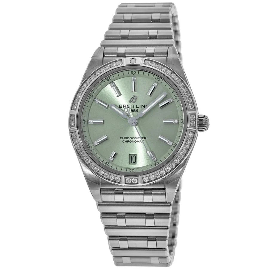 Breitling Chronomat Automatic 36 Green Dial Women's Watch A10380591L1A1