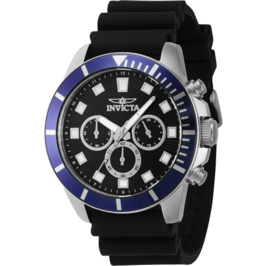 Invicta Pro Diver Chronograph GMT Quartz Black Dial Men's Watch 46079