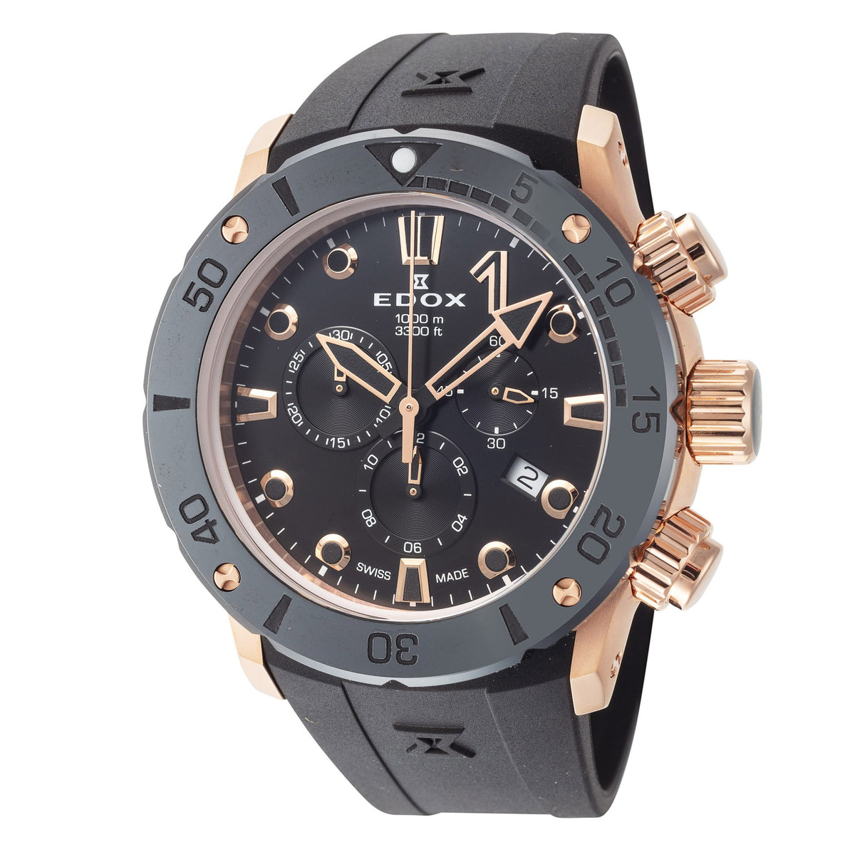 Edox Men's CO-1 45mm Quartz Chronograph Watch 10242-TINR-NIR