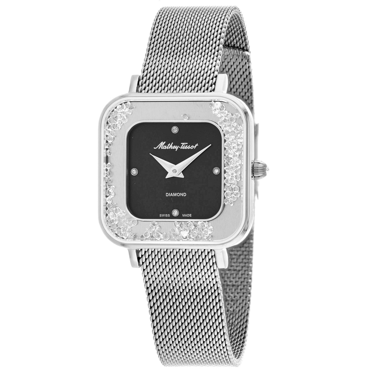 Mathey Tissot Women's Gemina Black Dial Watch - D984SAN