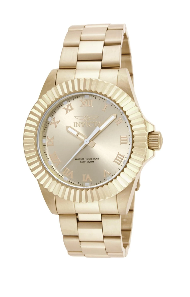 Invicta Pro Diver Champagne Dial Gold-tone Roman Numerals Men's Watch