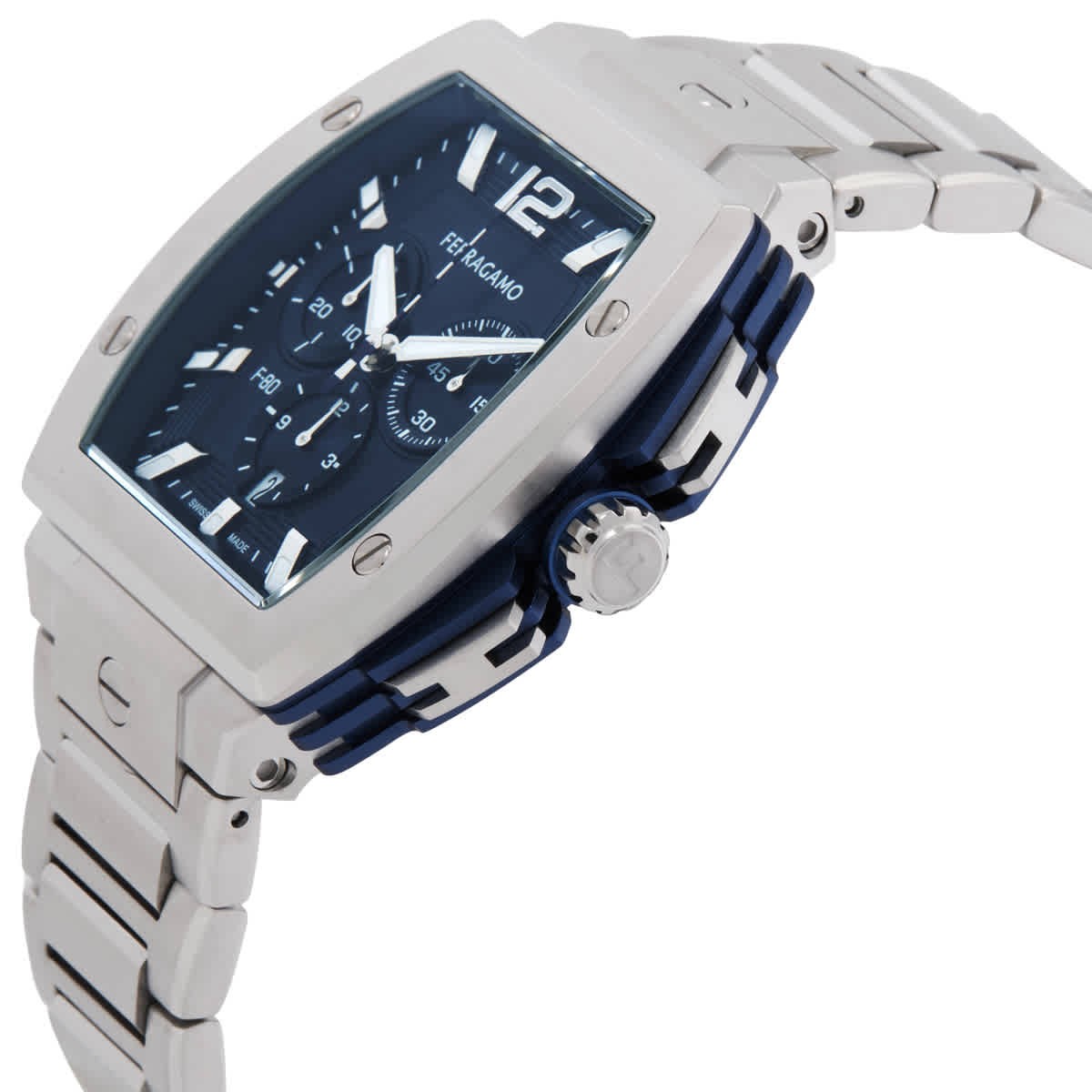 Salvatore Ferragamo F-80 Chronograph Quartz Blue Dial Men's Watch SFKE00724