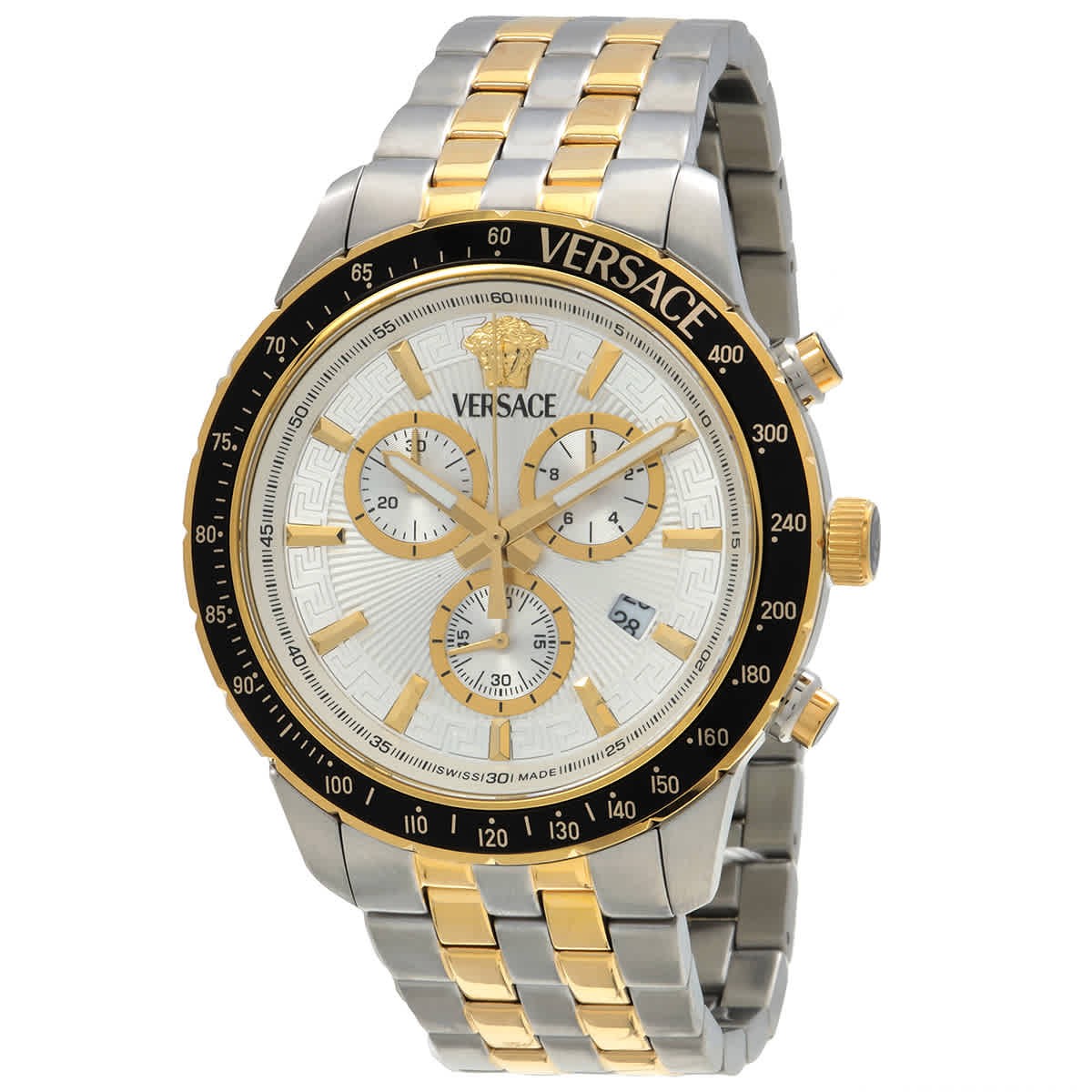 Versace Sport Chrono Quartz Silver Dial Men's Watch VEZCA0624