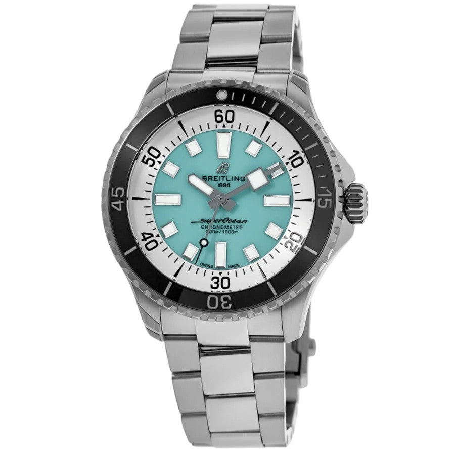 Breitling Superocean Automatic 44 Turquoise Dial Men's Watch A17376211L2A1