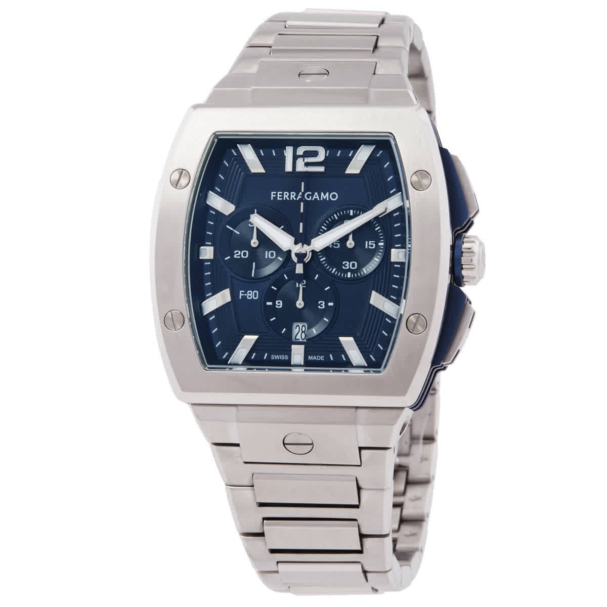 Salvatore Ferragamo F-80 Chronograph Quartz Blue Dial Men's Watch SFKE00724