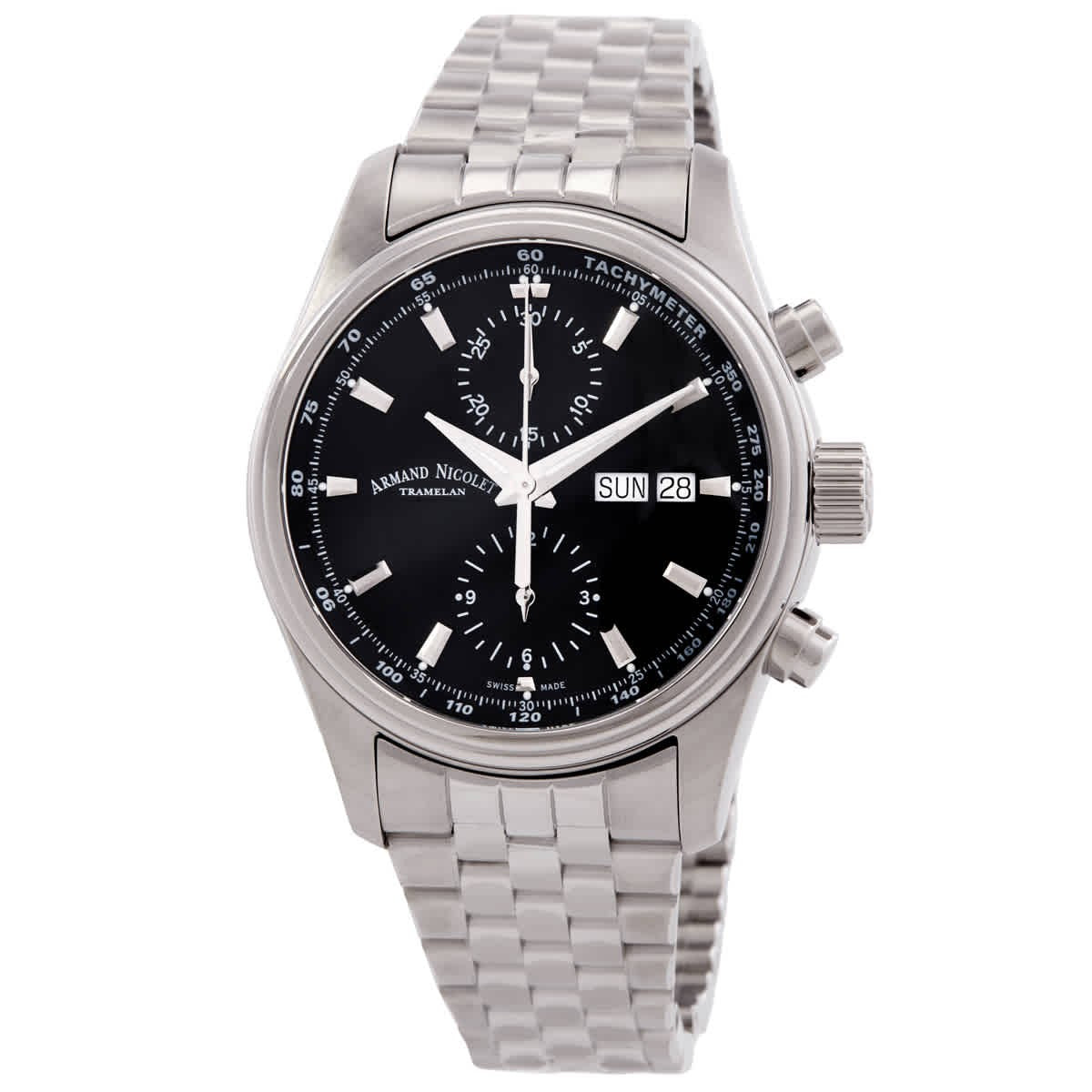Armand Nicolet MH2 Chronograph Automatic Black Dial Men's Watch