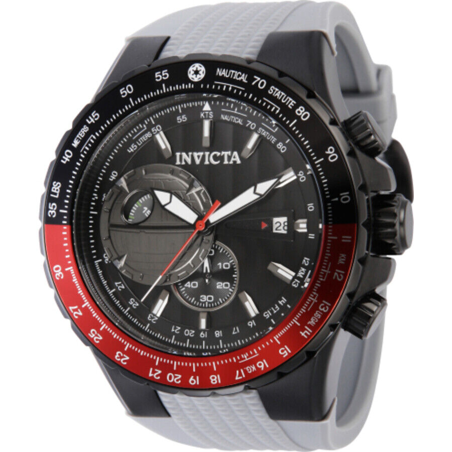 Invicta Star Wars Death Star Chronograph Quartz Black Dial Men's Watch 41324