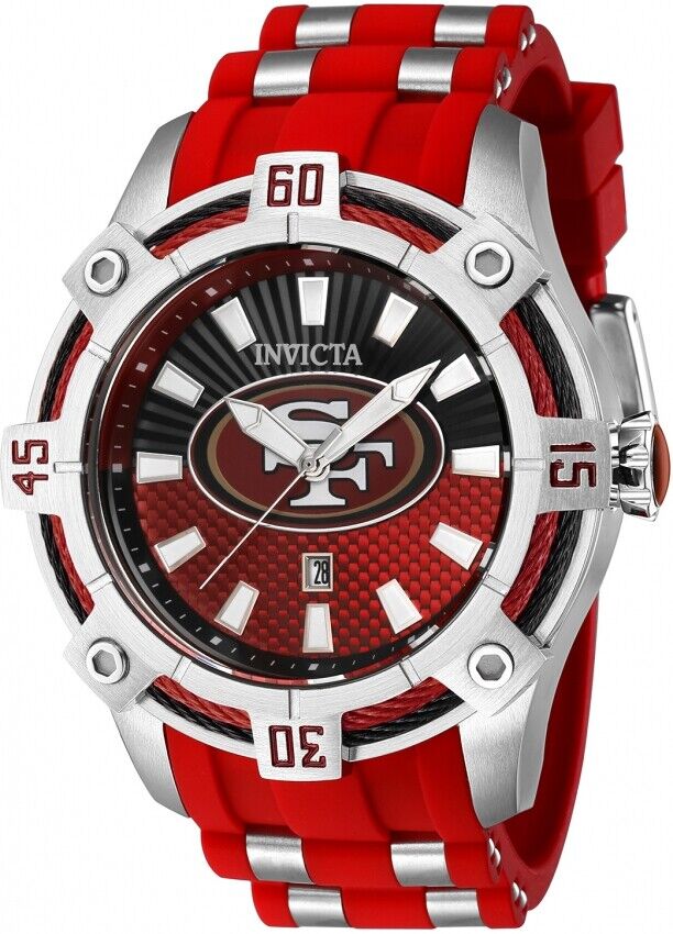 Invicta NFL San Francisco 49ers Quartz Red Dial Men's Watch 42063