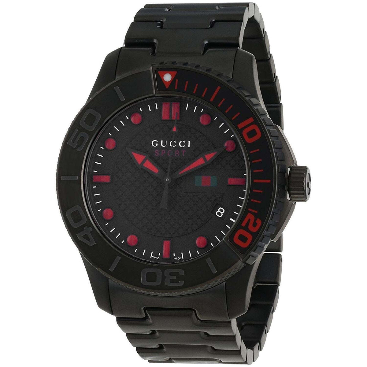 Gucci YA126230 G-Timeless 44mm Men's Black Stainless Steel Watch