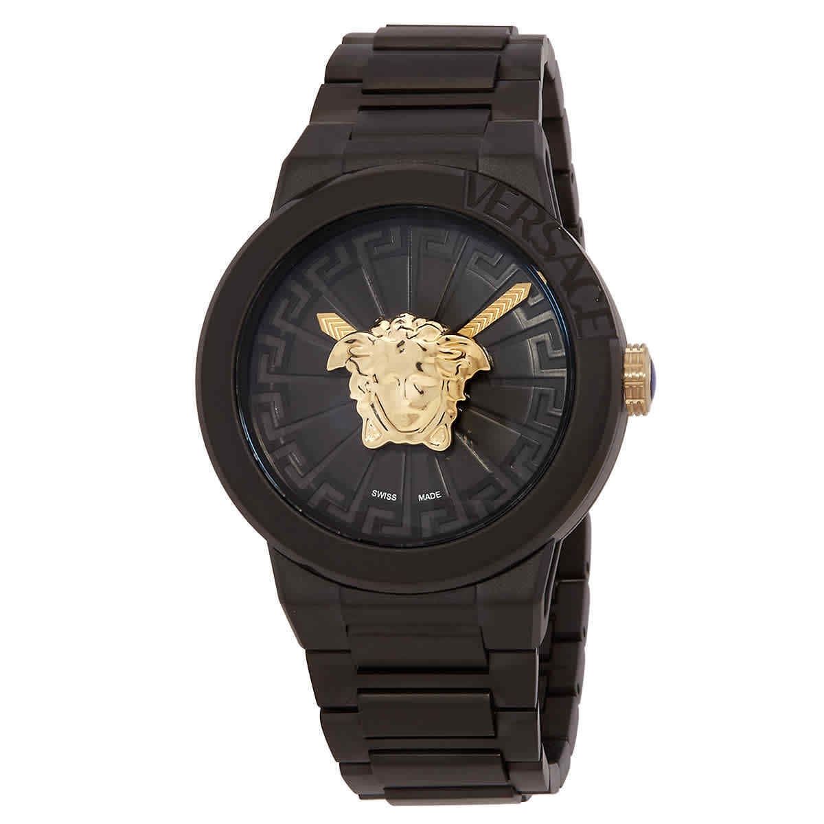 Versace Medusa Infinite Quartz Black Dial Ladies Watch VE3F00622