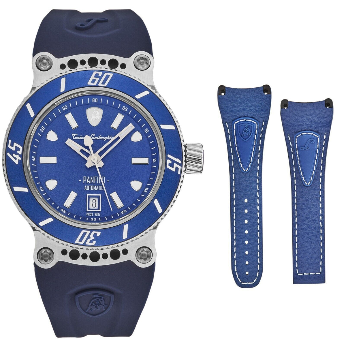 Tonino Lamborghini Men's Panfilo Blue Dial Automatic Watch TLF-T03-2