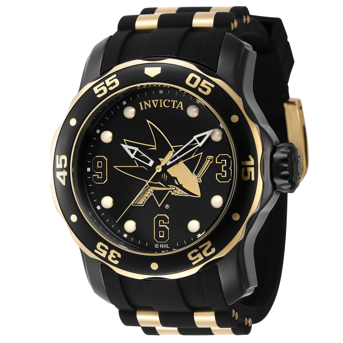 Invicta Men's NHL San Jose Sharks 48mm Quartz Watch IN-42318