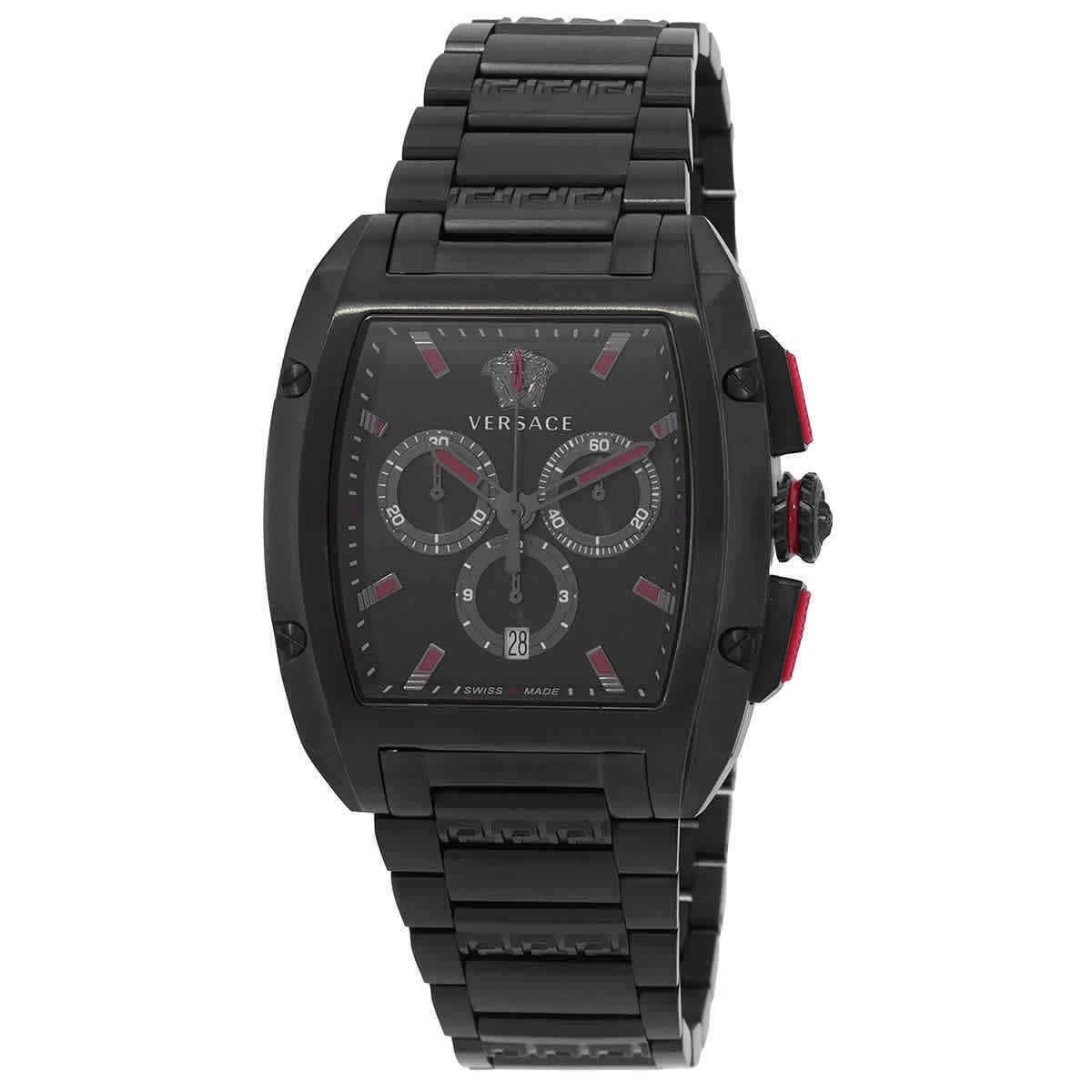 Versace Dominus Chronograph Quartz Black Dial Men's Watch VE6H00623