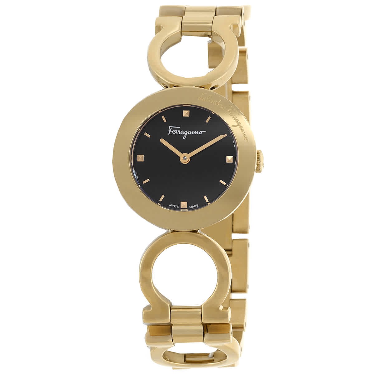 Salvatore Ferragamo Gancino Quartz Black Dial Ladies Watch SFYA00421