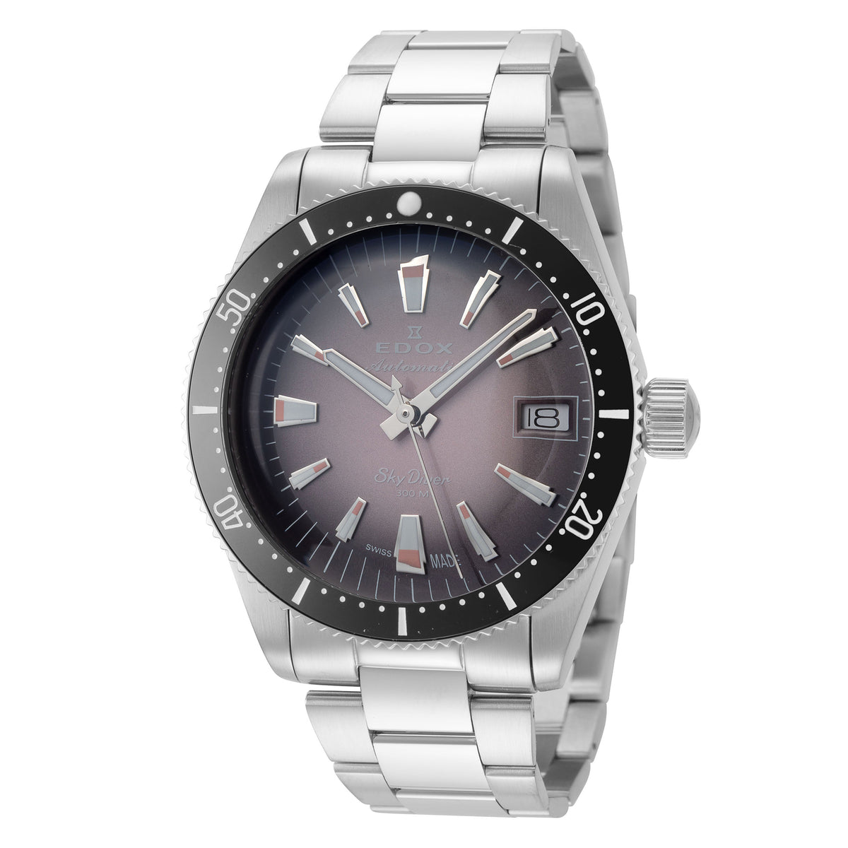Edox Men's SkyDiver 38mm Automatic Watch 80131-3NM-NDRO