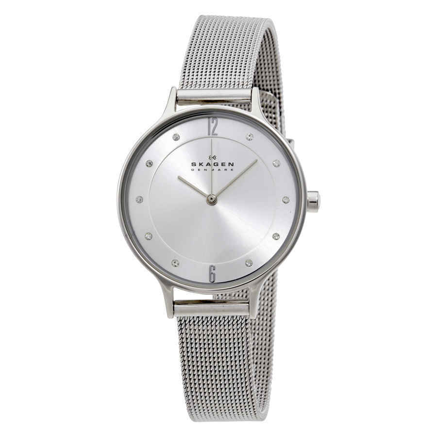 Skagen Anita Silver Dial Stainless Steel Mesh Ladies Watch SKW2149