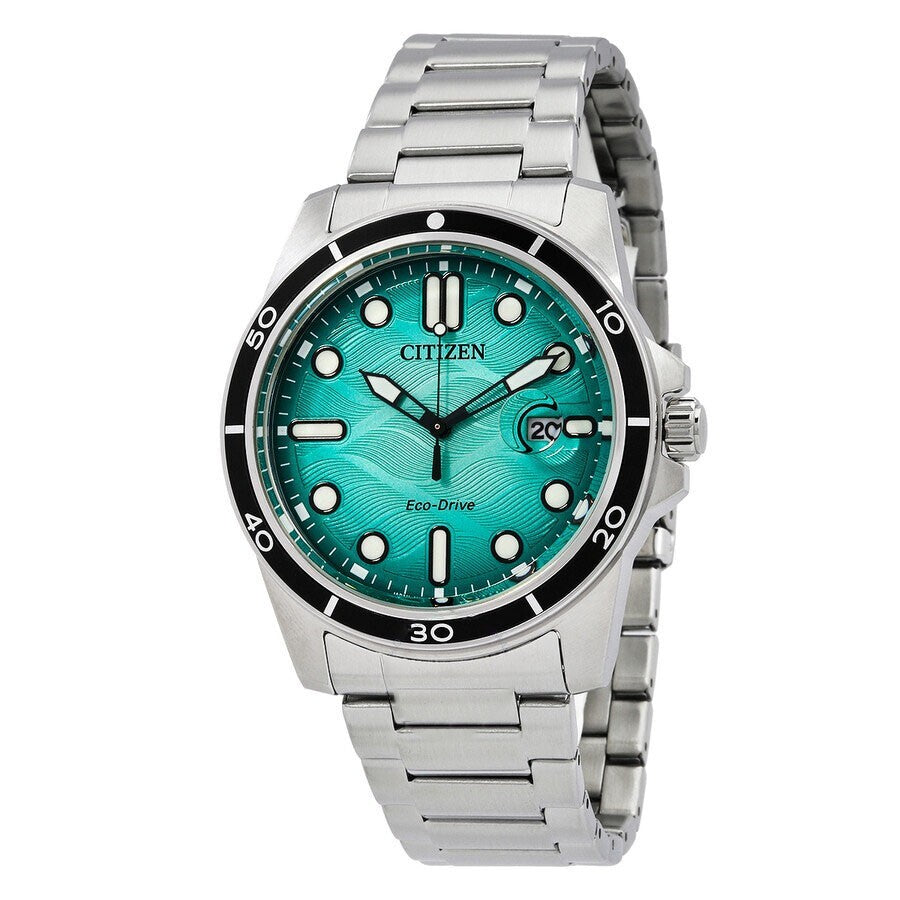 Citizen Men's Marine 1810 Eco-Drive Turquoise Dial Watch - AW1816-89L