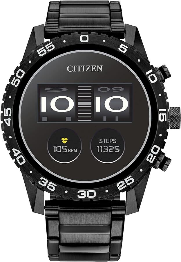 Citizen CZ Smart Gen 2 44MM Black Stainless Steel Sport Smartwatch - MX1017-50X