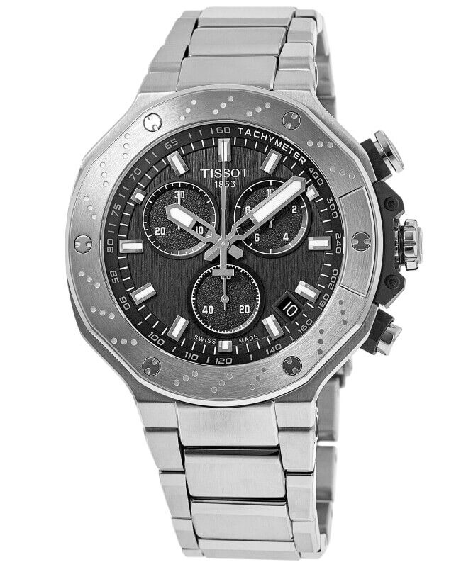 Tissot T-Race Chronograph Black Dial Silver Men's Watch T141.417.11.051.01