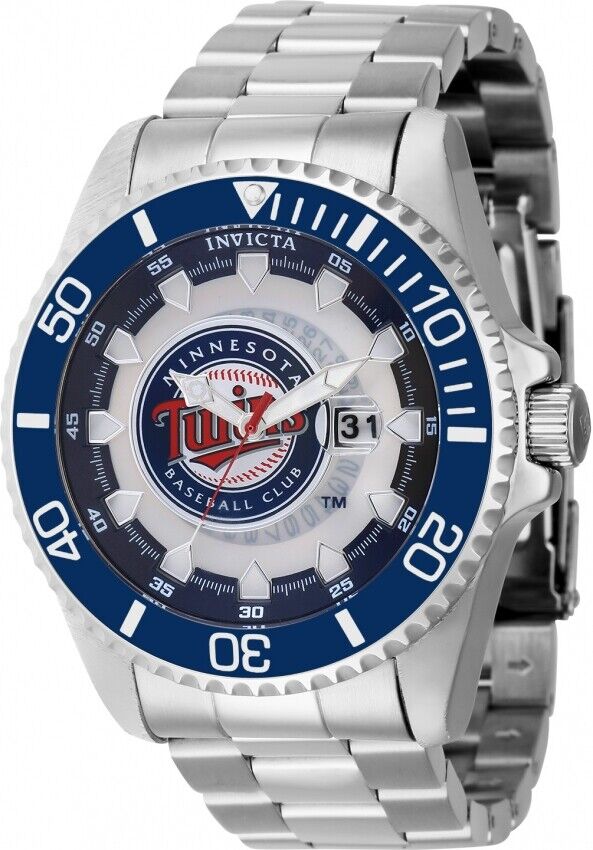 Invicta 43470 MLB 47mm Men's MLB Minnesota Twins Stainless Steel Stainless Steel Watch