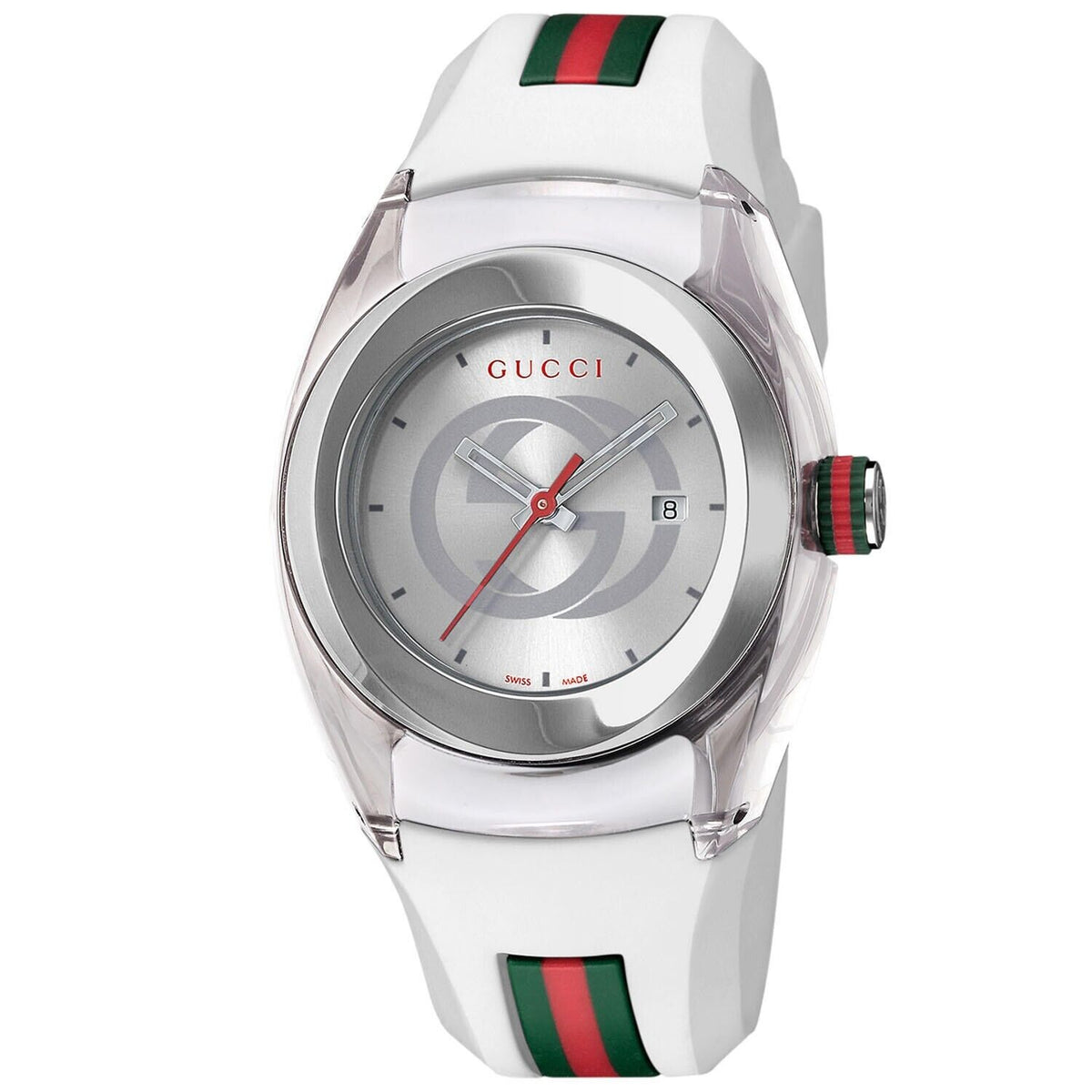 Gucci Women's Sync L White Rubber Strap Quartz Watch - YA137302