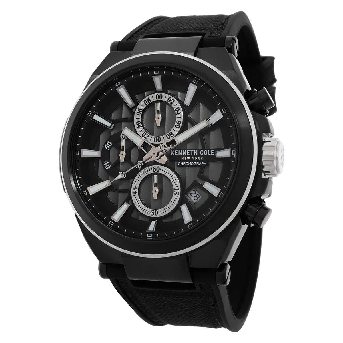 Kenneth Cole New York Chronograph Quartz Black Dial Men's Watch KCWGO0065701