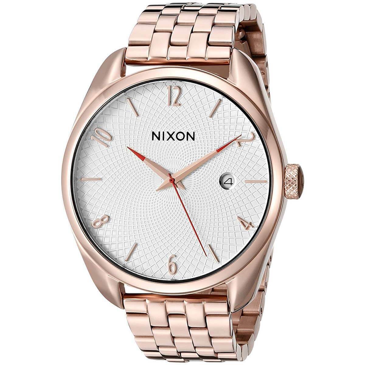 Nixon A4182183 Women's Bullet Date White Dial Bracelet Quartz Watch