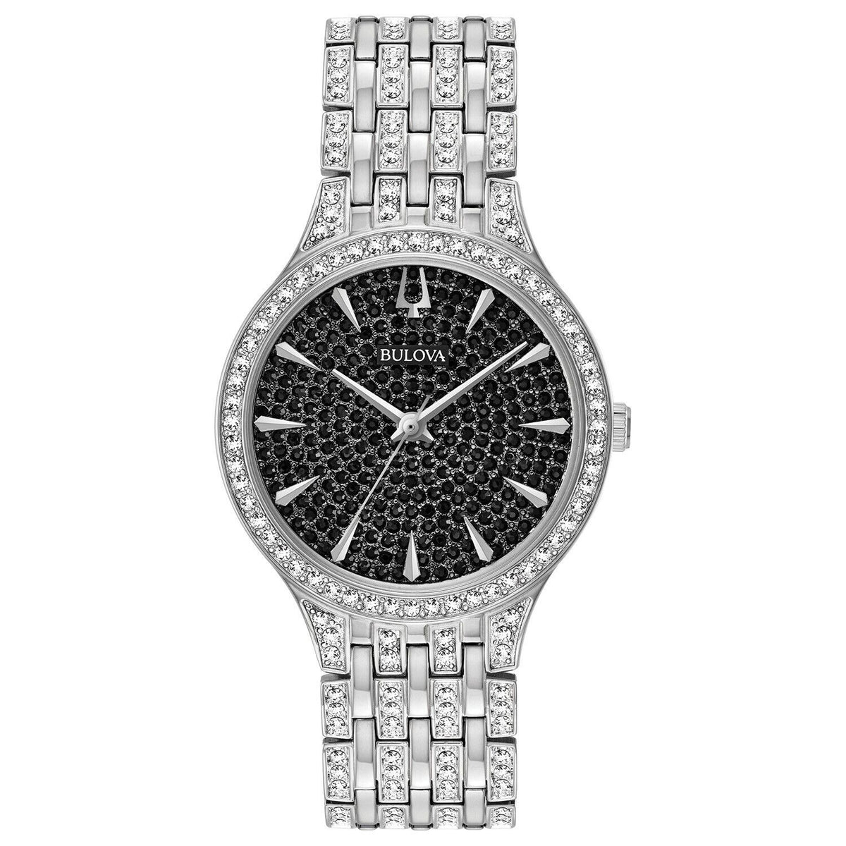 Bulova Phantom Women's Quartz Crystal Accent Silver Watch 32mm 96L273