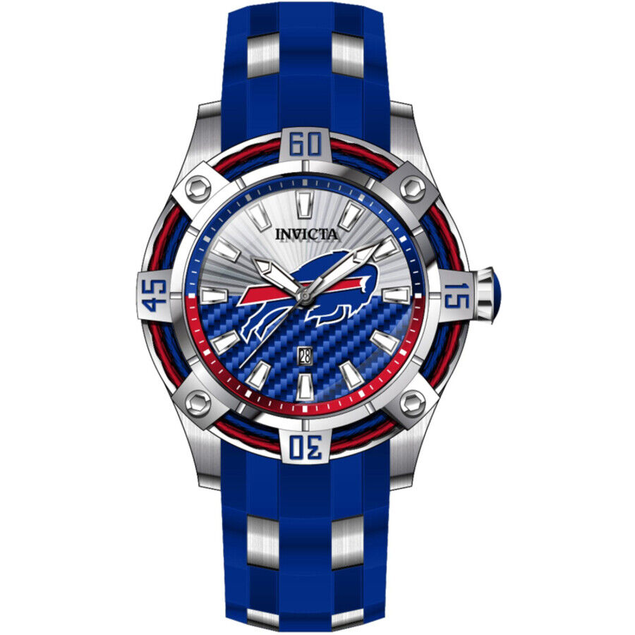 Invicta NFL Buffalo Bills Quartz Silver Dial Men's Watch 42074