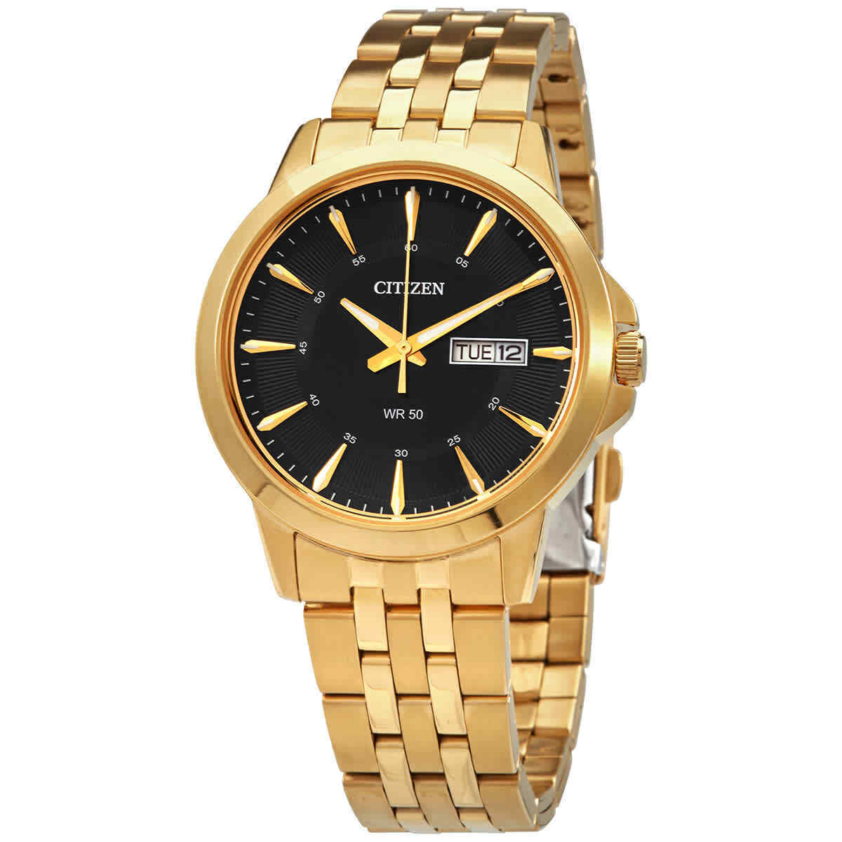 Citizen Quartz Black Dial Gold-tone Men's Watch BF2013-56E