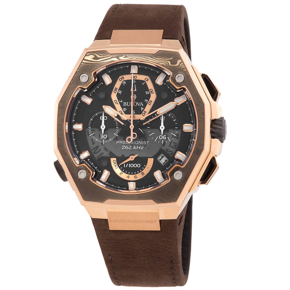 Bulova Precisionist Chronograph Quartz Black Dial Men's Watch 98B356