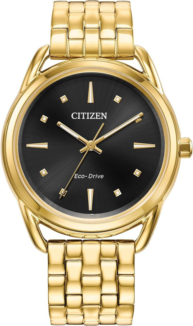 Citizen Women's Dress Eco-Drive Gold Stainless Steel Watch 36mm FE7092-50E