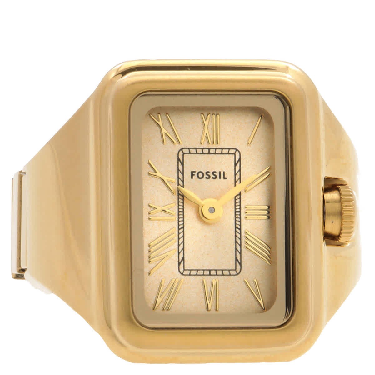 Fossil Raquel Watch Ring Quartz Gold Dial Ladies Watch ES5343