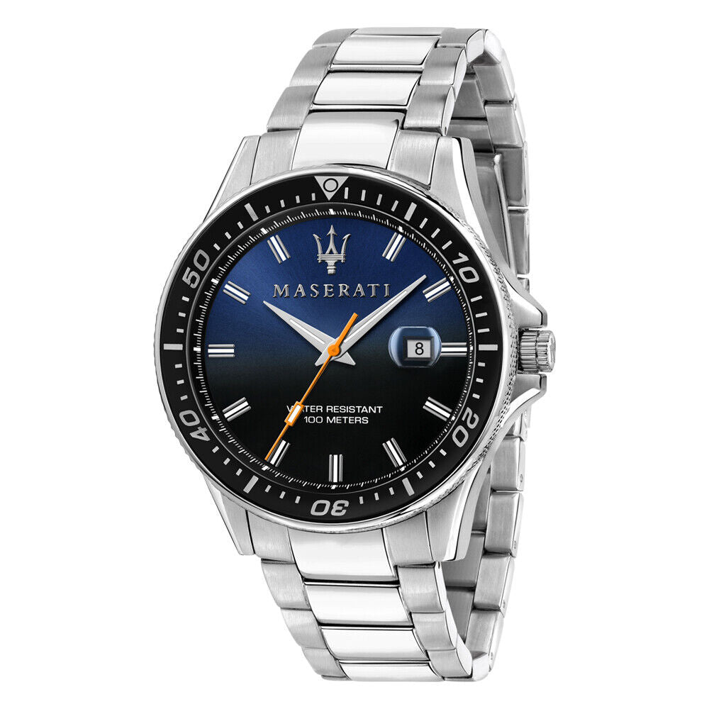 Maserati Sfida Collection Silver Stainless Steel Watch. R8853140001