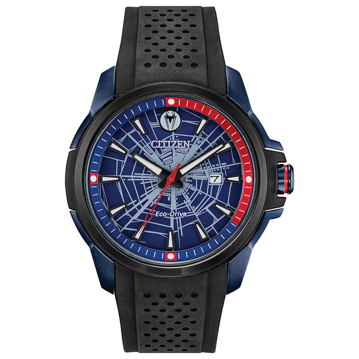 Citizen Men's Eco-Drive Marvel Spider Man Calendar 44mm Watch AW1156-01W