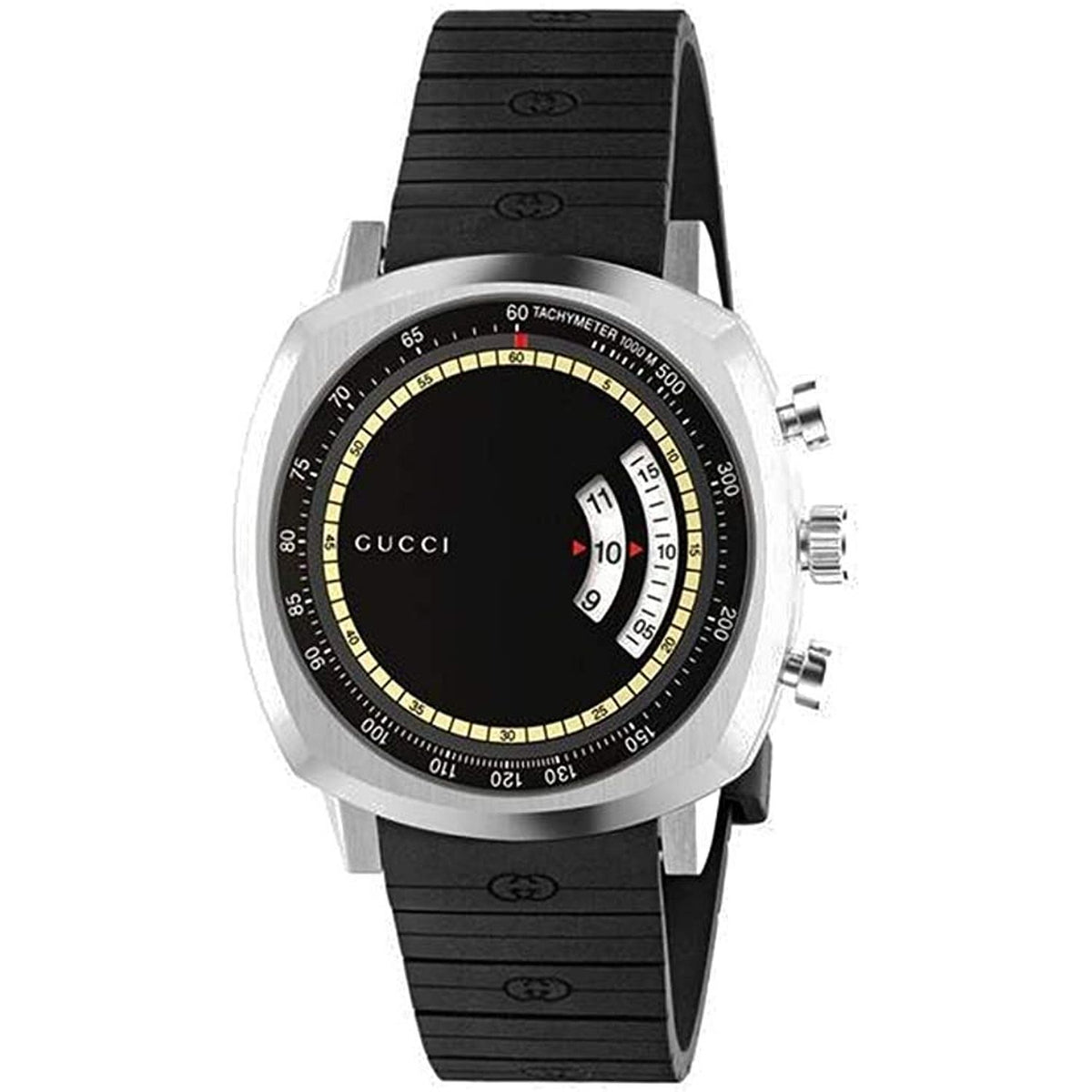 Gucci YA157301 Men's Grip Black Dial Quartz Watch