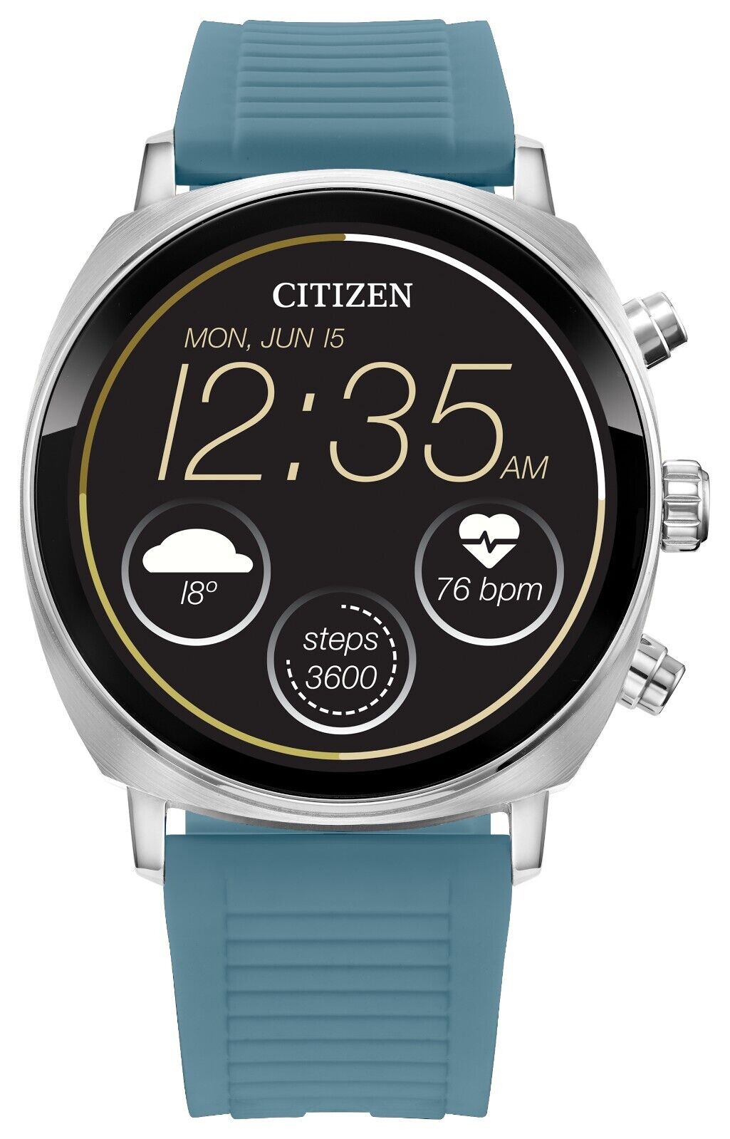 Citizen CZ Smart Touchscreen Blue Silicone Smart Watch 41MM MX1000-01X